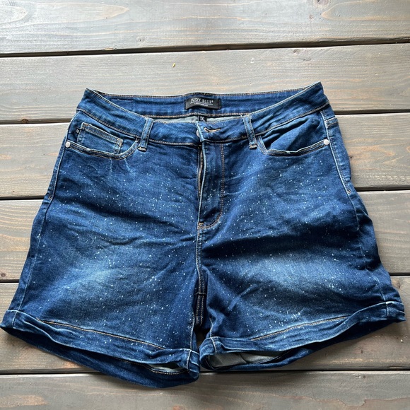Judy Blue Shorts Dark Wash Judy Blue Splatter Shorts X Poshmark